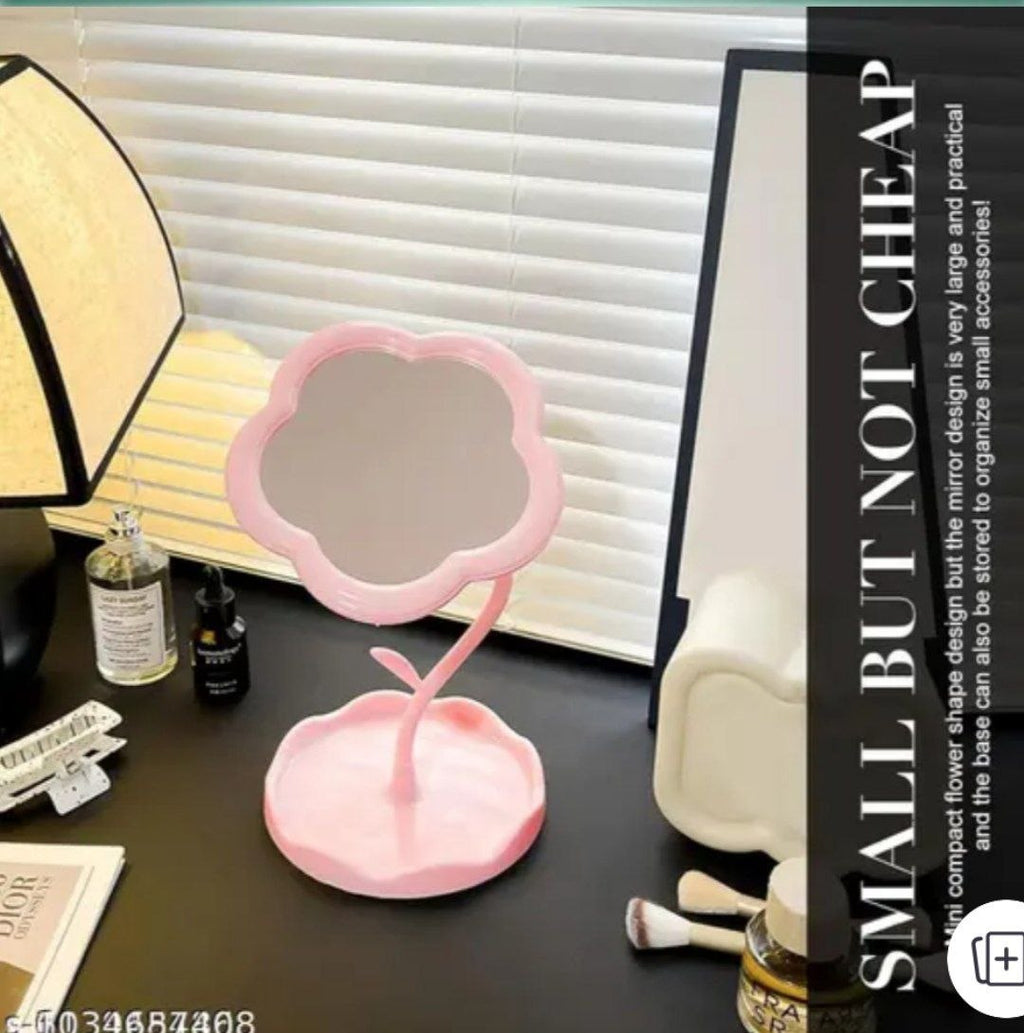 Flower-Shaped Tabletop Makeup Mirror